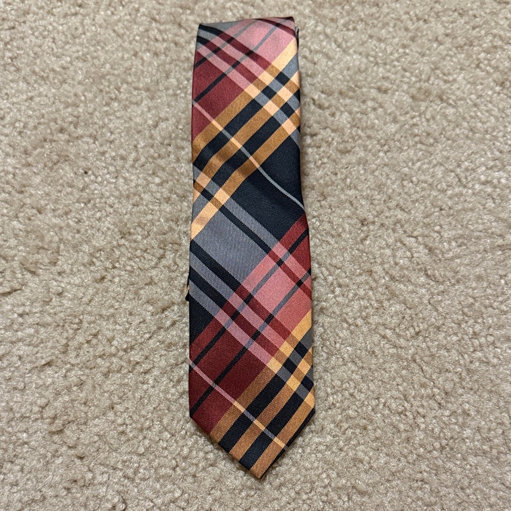 Pierre Cardin Multicolor Plaid Tie